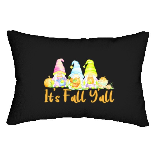 It's Fall Y'all Elf Autumn Gnome Cute Lumbar Pillows