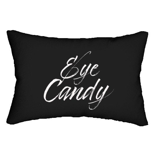 eye candy white Lumbar Pillows