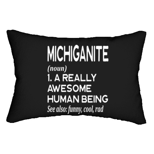 Michiganite Detroit Grand Rapids Warren Lansing Lumbar Pillows