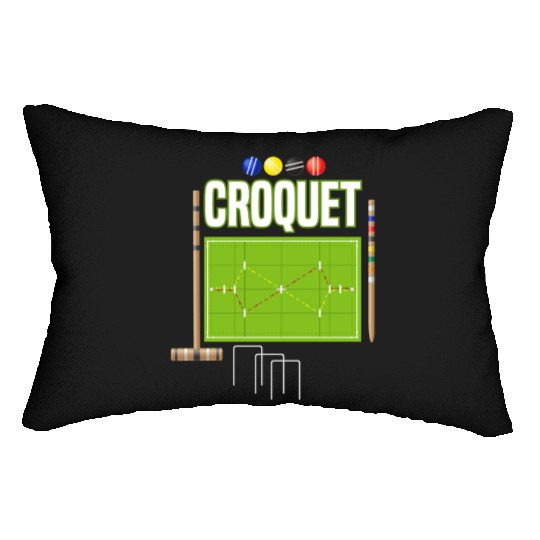 Croquet Player Garden Croquet Golf Sport Lumbar Pillows
