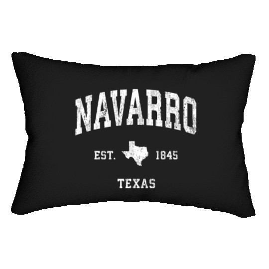 Navarro Texas Tx Vintage Athletic Lumbar Pillows