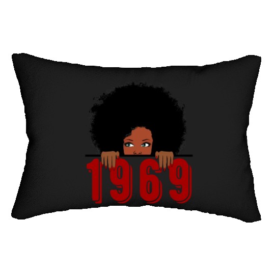 Black Queen Born In 1969 50Th Awesome Lumbar Pillows
