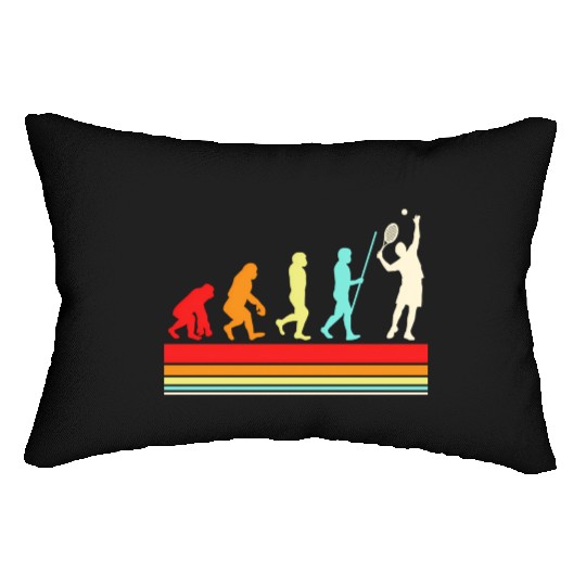 Tennis Player Evolution Colors S Lumbar Pillows