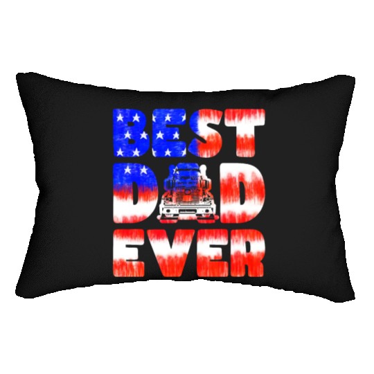 Best Dad Ever Us American Flag Father's Day Truck Lumbar Pillows