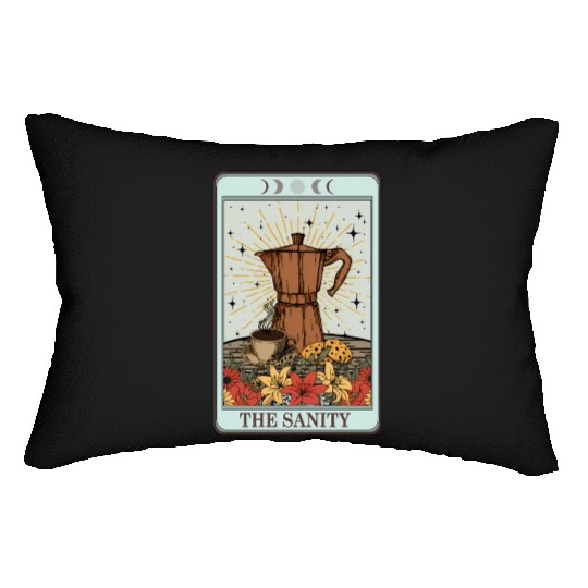 Coffee Tarot Card The Sanity Lumbar Pillows