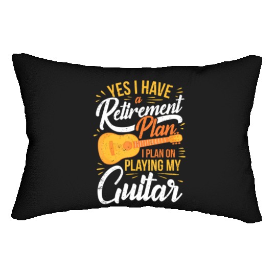 Retired Guitar Player Retirement Guitarist Lumbar Pillows