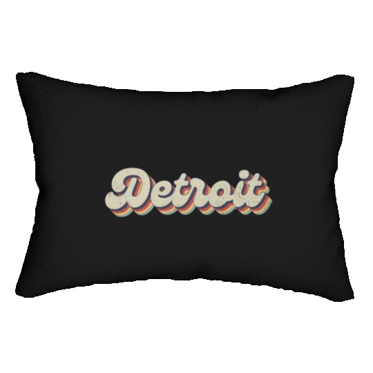 70'S 80'S Usa City - Detroit Lumbar Pillows