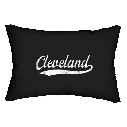 Vintage Cleveland Ohio Distressed Lumbar Pillows