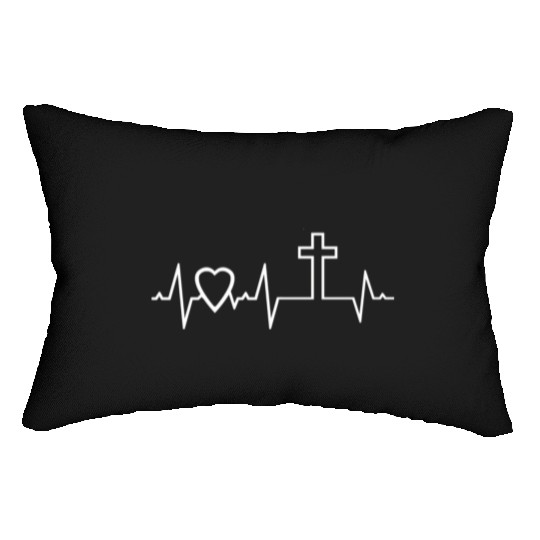 Christian Cross I Love Jesus Easter Resurrection Lumbar Pillows