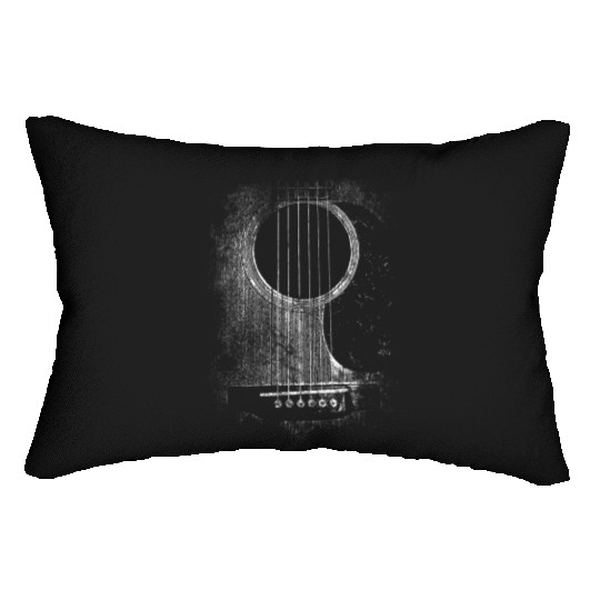 Acoustic Guitar Six String Rock Roll Lumbar Pillows