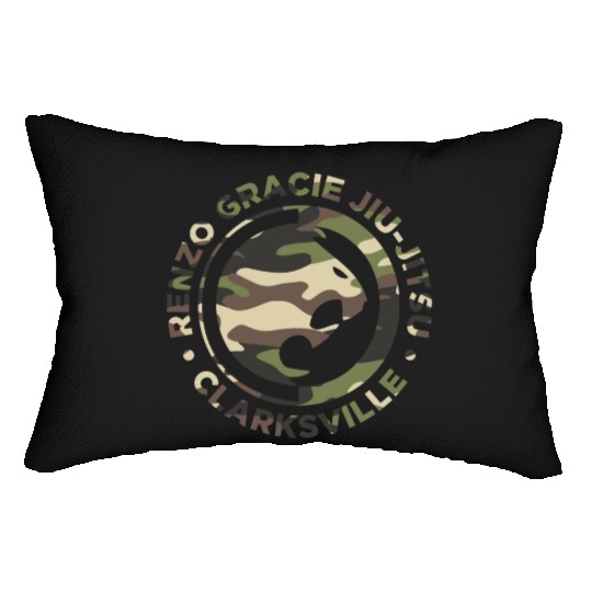 Renzo Gracie Jiu-Jitsu Clarksville Camouflage Logo Lumbar Pillows