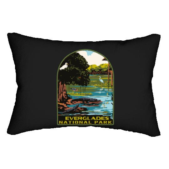 everglades national park Lumbar Pillows