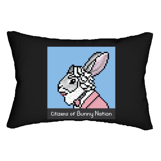 Citizens of Bunny Nation NFT #98 Artwork Lumbar Pillows