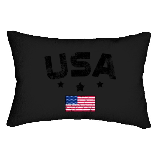 Father's day Best dad ever with US american flag Lumbar Pillows