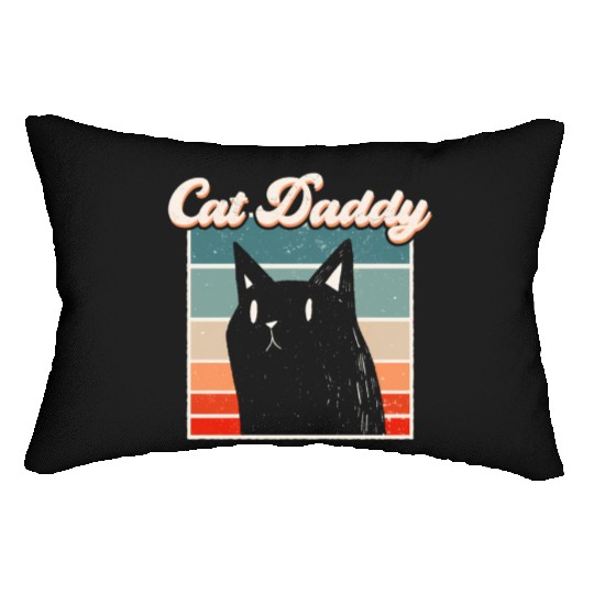 Cat Daddy Synthwave Lumbar Pillows