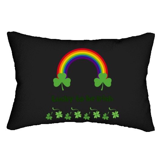 Lucky to be Irish green Lumbar Pillows