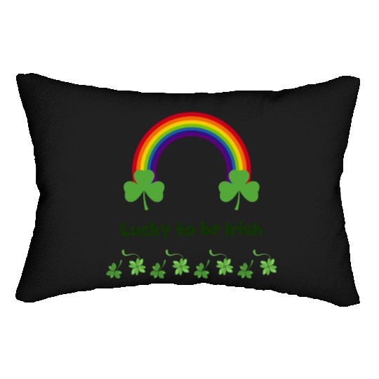 Lucky to be Irish green Lumbar Pillows