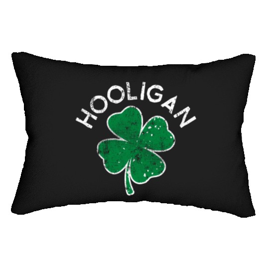 Hooligan Squad Lucky C St Patrick'S Day Distress Lumbar Pillows