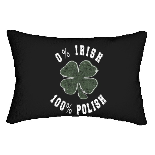 0 Irish 100 Polish Shamrock Lumbar Pillows