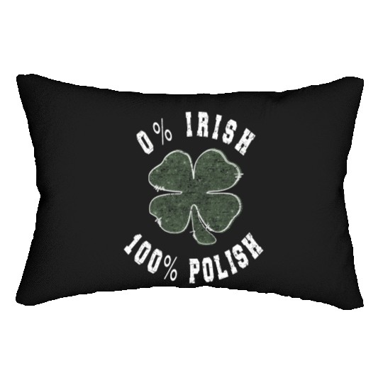 0 Irish 100 Polish Shamrock Lumbar Pillows