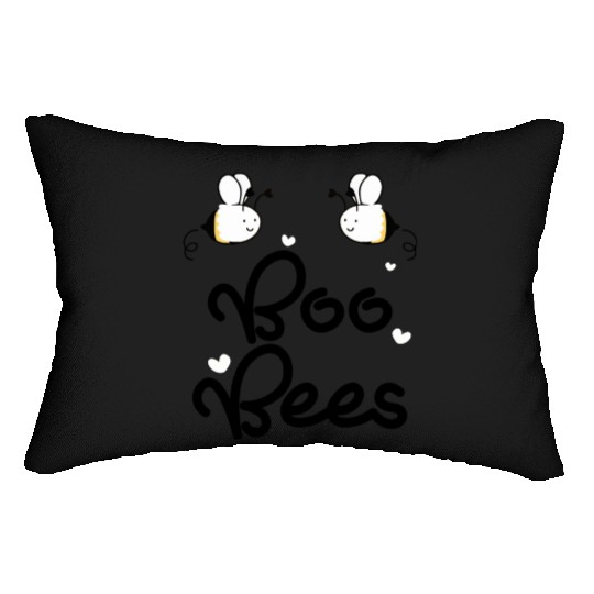 boo bees green Lumbar Pillows