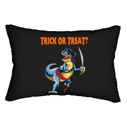 Trick or Treat Halloween Dinosaur T rex Pirate Lumbar Pillows