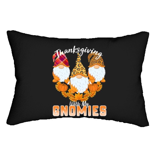 Happy Fall Y'all Gnome Autumn Pumpkin Spice Lumbar Pillows
