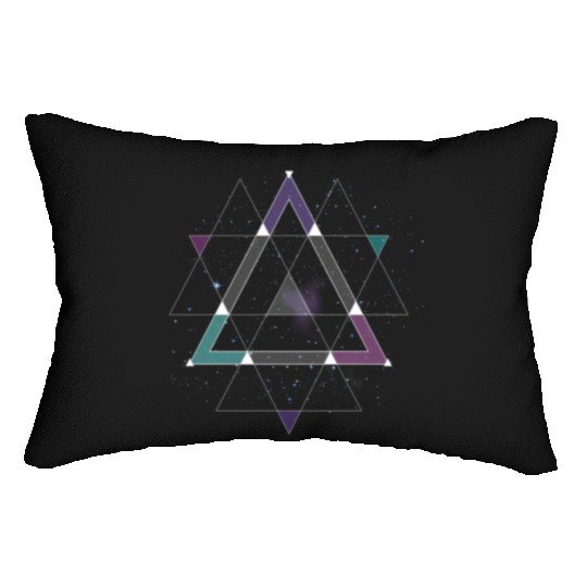 Edm Techno Geometric Space Dance Rave Music Festiv Lumbar Pillows