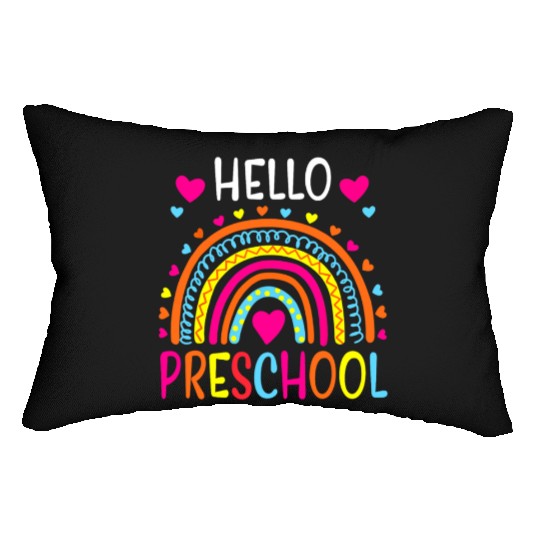 Hello Preschool Back To School Pre-K Teacher Lumbar Pillows