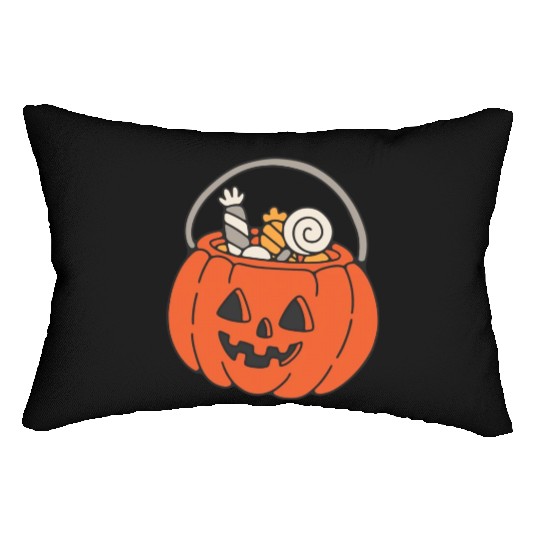 Trick Or Treat Halloween Jack O Lantern Lumbar Pillows