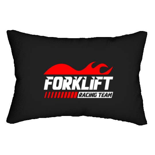 Forklift Racing Team Lumbar Pillows