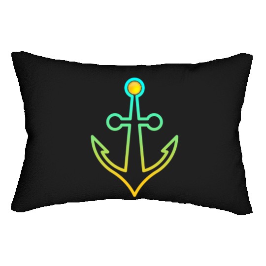 Preppy Nautical Anchor For Sailors Boaters Lumbar Pillows