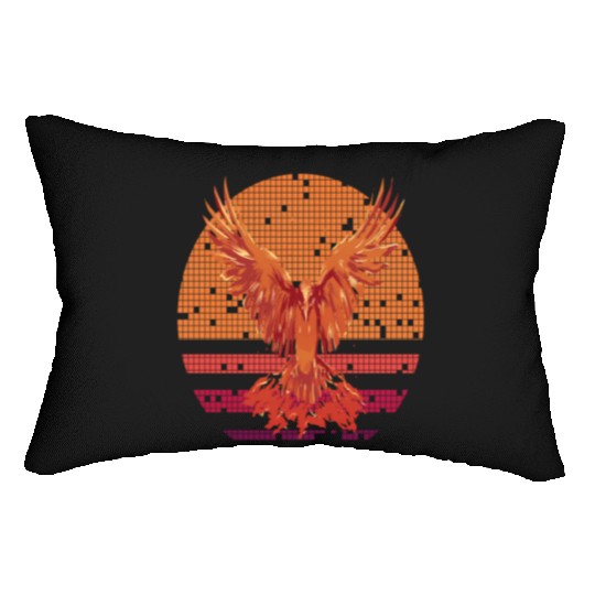 Firebird Fantasy Fire Phoenix Rise From Ashes Lumbar Pillows