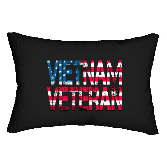 Vietnam Veteran Us Flag Vietnam Vets Lumbar Pillows
