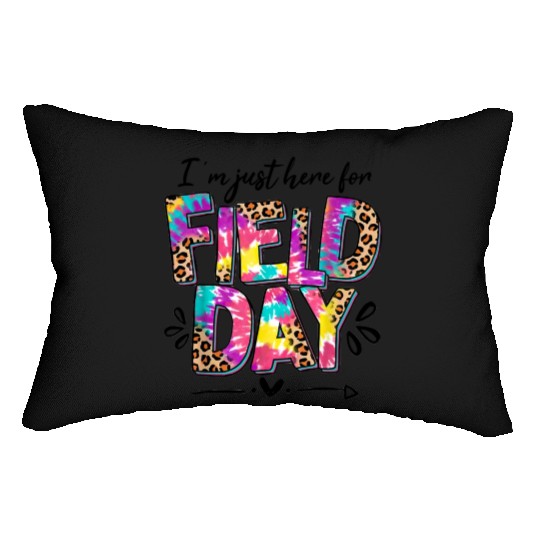 I'm Just Here for Field Leopard Skin and Tie-Dye Lumbar Pillows