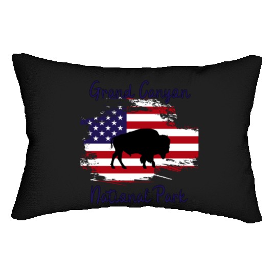 grand canyon national park buffalo Lumbar Pillows gifts
