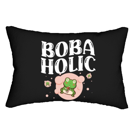 Bobaholic Bubble Tea Lover Boba Tea Drinker Korean Lumbar Pillows