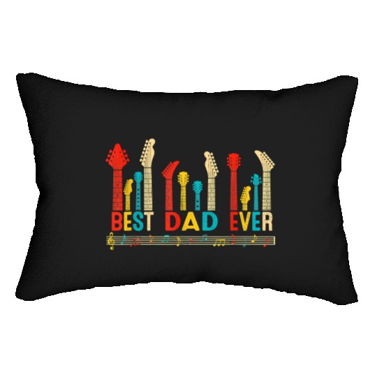 Best Dad Ever Daddy Guitar Vintage Guitar Fathers Lumbar Pillows