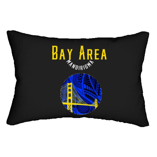 San Francisco Bay Area Bridge Polynesian Warrior T Lumbar Pillows
