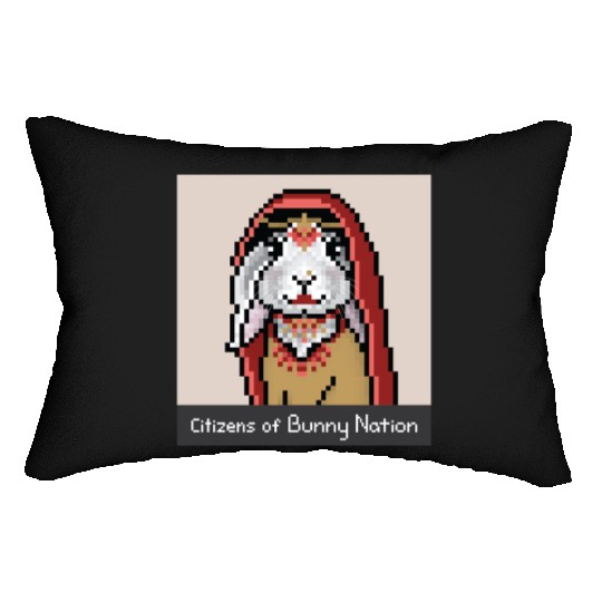 Citizens of Bunny Nation NFT #56 Artwork Lumbar Pillows