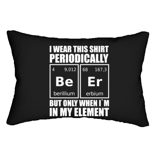 Science Humor Periodic Table Of Elements Beer Lumbar Pillows