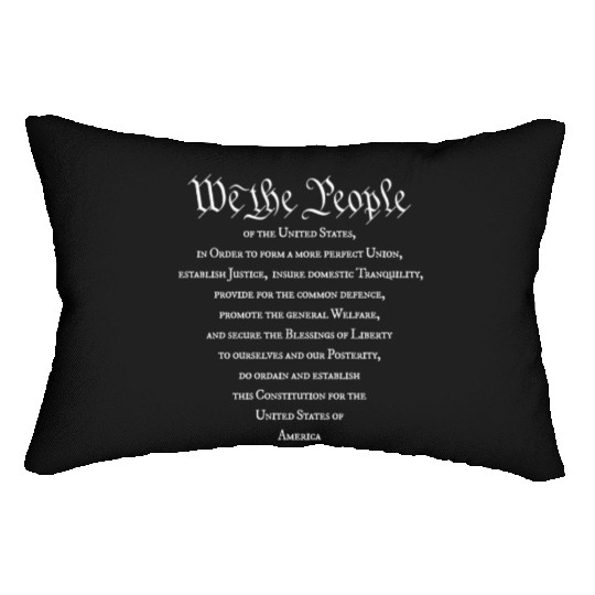 Preamble To The Us Constitution 4Th Of July We Lumbar Pillows