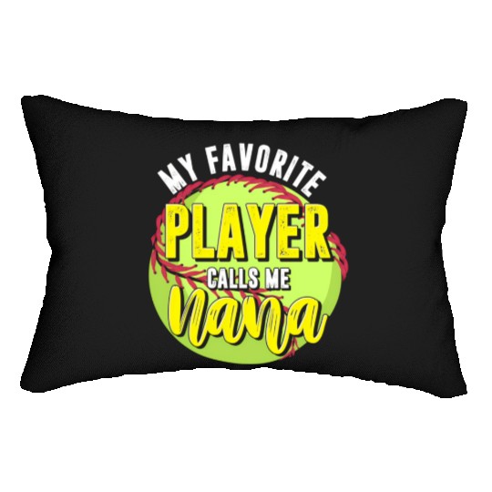 Softball Nana Sport Mothers Day Grandma Softball Lumbar Pillows
