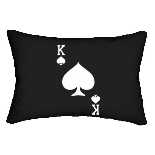 King Of Spades Card Halloween Dark Lumbar Pillows