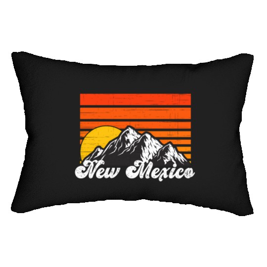 New Mexico Mountains Hiking Love New Mexico Lumbar Pillows