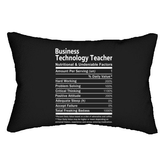 Business Technology Teacher Lumbar Pillows - Nutritional