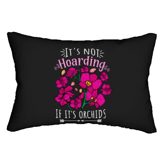 Orchids Plant Lover Women Flowers Gift Florist Lumbar Pillows
