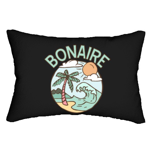 Bonaire Travel Tropical Beach Vacation Lumbar Pillows