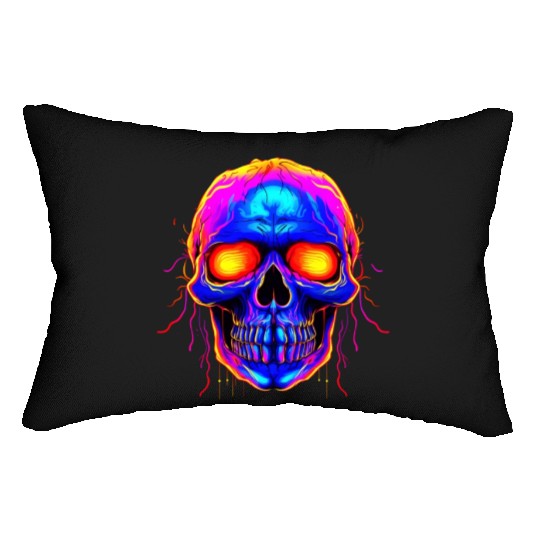 Embrace the Macabre: Gothic Skull Punk Lumbar Pillows