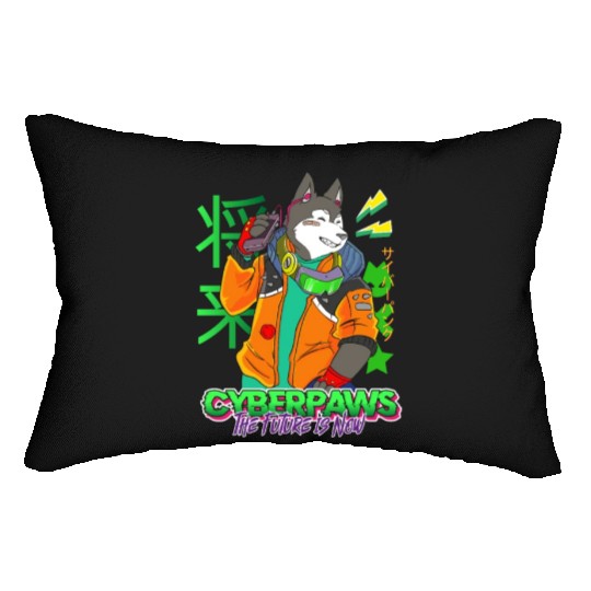 Cyberpunk Futuristic Dog Lumbar Pillows